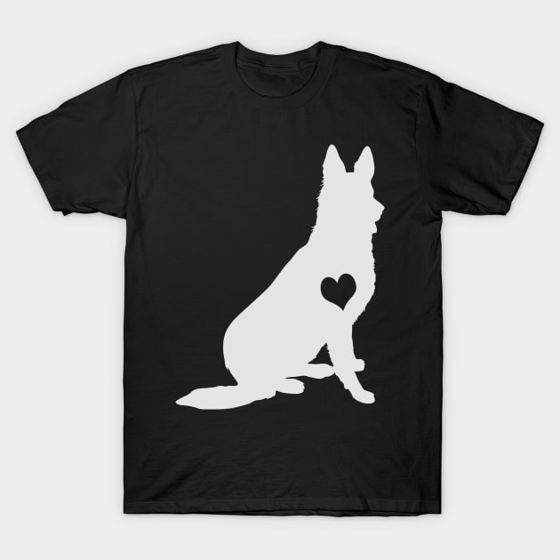 Adore German Shepherds T-Shirt by Psitta